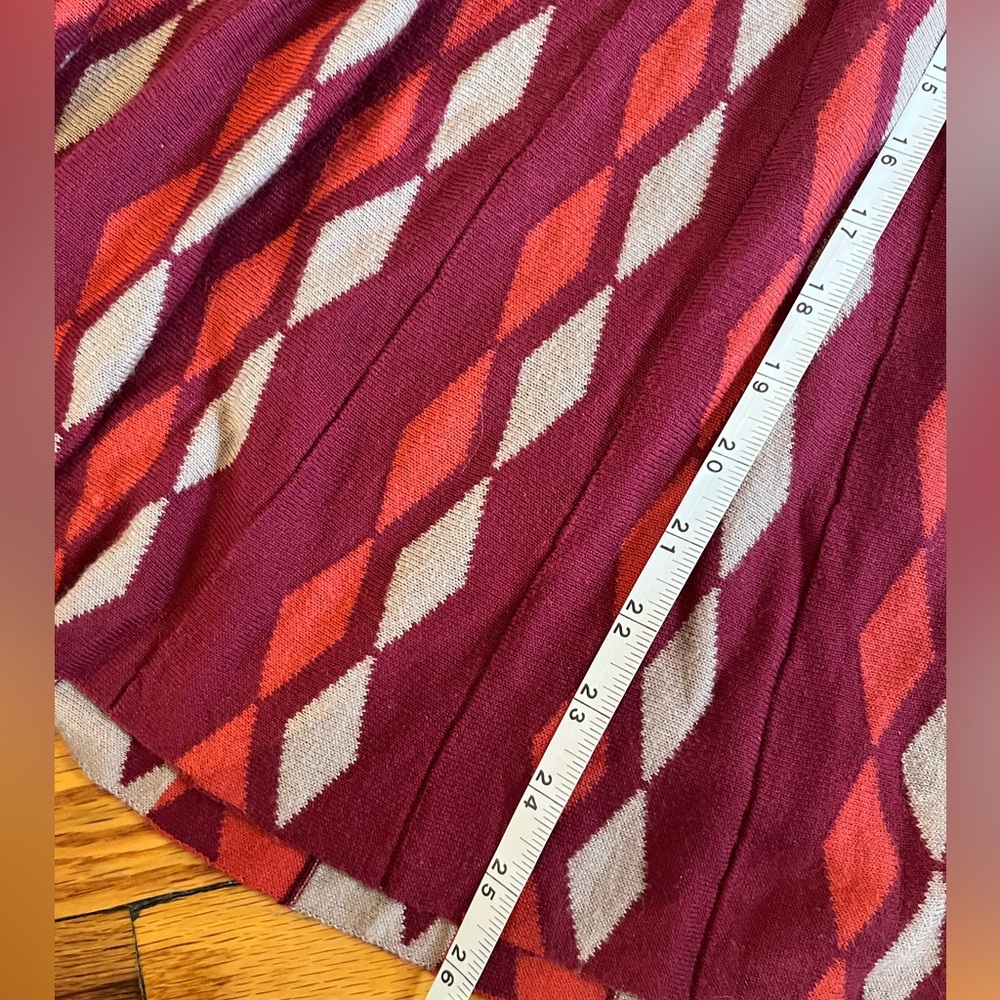 Knit geometric print vintage midi skirt - Picture 4 of 4